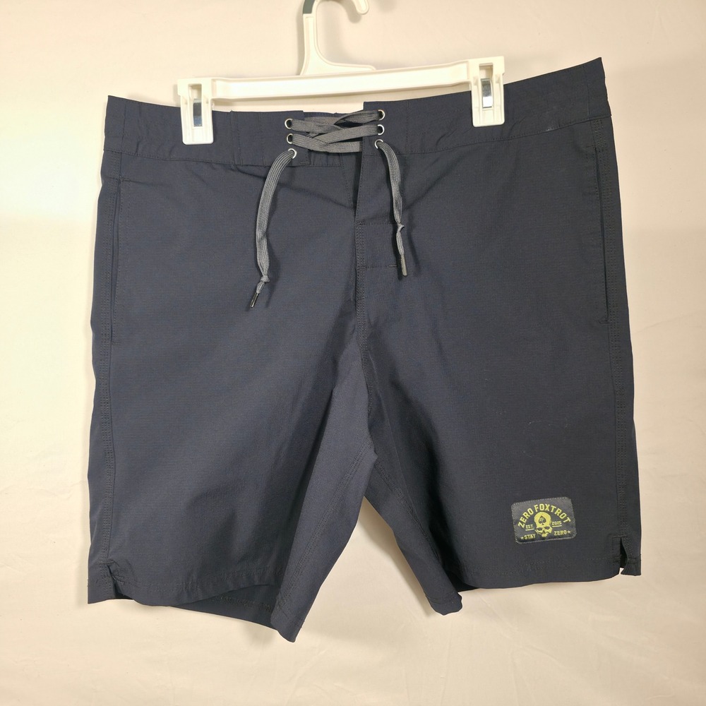 Zero Foxtrot Board Shorts Mens 36 Black Excellent Tactical Ripstop Stay Zero 696